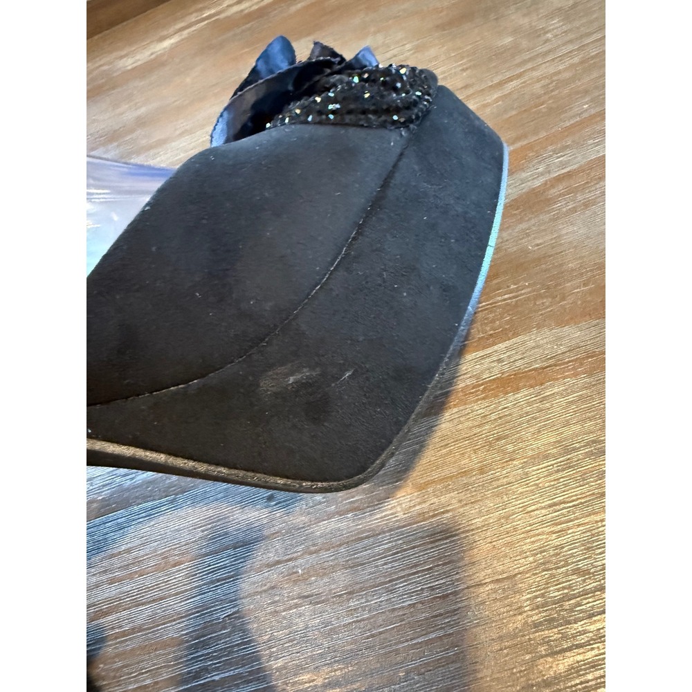 NY&C Raya Black Flower Platform Heels 10 NIB Chunky Dressy Pumps - Picture 9 of 13